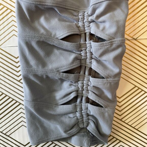 Athleta Salutation Stash Pocket II Cinch 7/8 Leggings Size 2X XXL Gray Blue - Picture 5 of 5